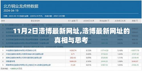 揭秘11月2日浩博最新网址，真相与法律思考