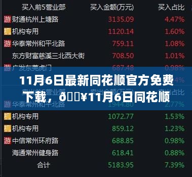 11月6日官方同花顺免费下载，开启投资新篇章！