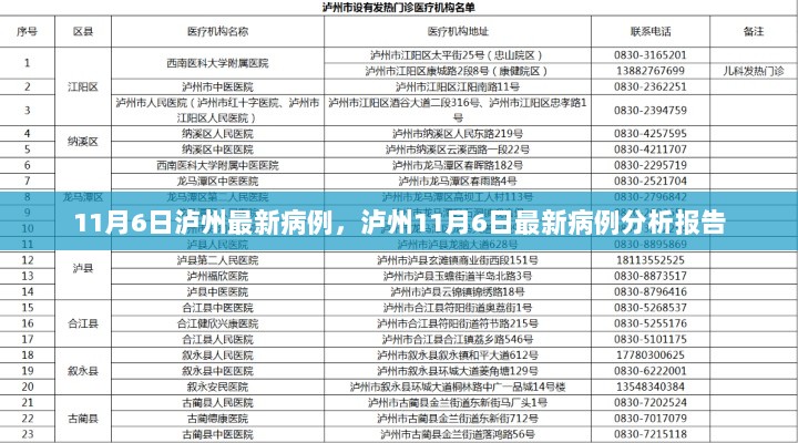 泸州11月6日最新病例分析报告