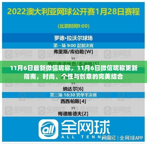 11月6日微信昵称更新指南，时尚、个性与创意的完美融合标题