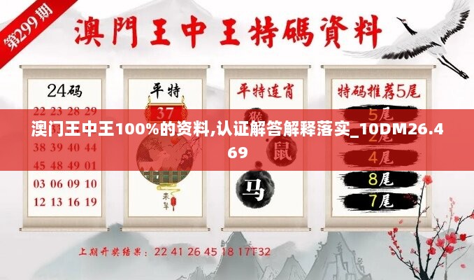 澳门王中王100%的资料,认证解答解释落实_10DM26.469