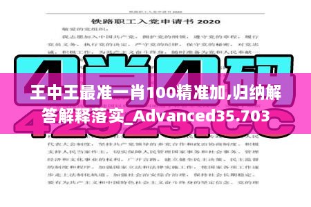 王中王最准一肖100精准加,归纳解答解释落实_Advanced35.703