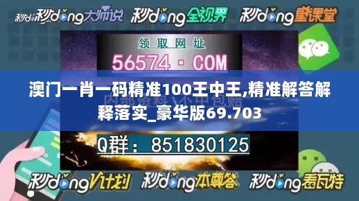 澳门一肖一码精准100王中王,精准解答解释落实_豪华版69.703