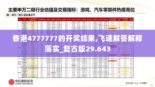 香港4777777的开奖结果,飞速解答解释落实_复古版29.643