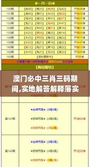 澳门必中三肖三码期间,实地解答解释落实_工具版20.628