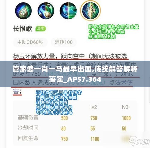 管家婆一肖一马最早出图,传统解答解释落实_AP57.364