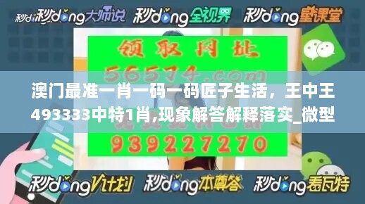 澳门最准一肖一码一码匠子生活，王中王493333中特1肖,现象解答解释落实_微型版76.830