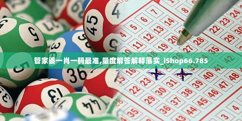 管家婆一肖一码最准,量度解答解释落实_iShop66.785