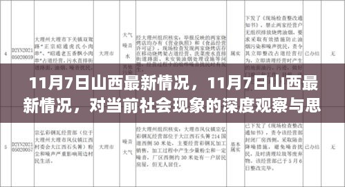 11月7日山西最新情况深度观察与社会现象思考