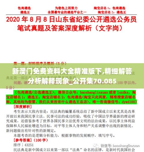 新澳门免费资料大全精准版下,精细解答分析解释现象_公开集70.085