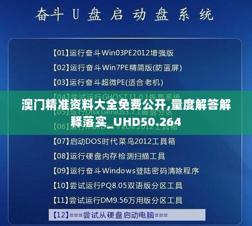 澳门精准资料大全免费公开,量度解答解释落实_UHD50.264