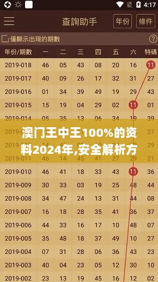 澳门王中王100%的资料2024年,安全解析方案_参与版971.48