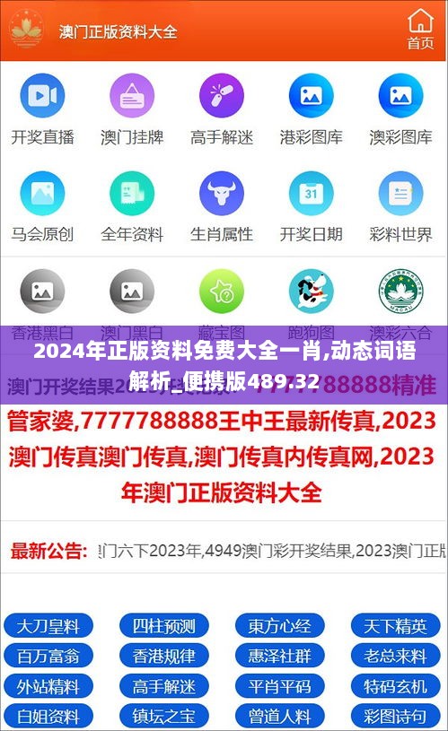 2024年正版资料免费大全一肖,动态词语解析_便携版489.32