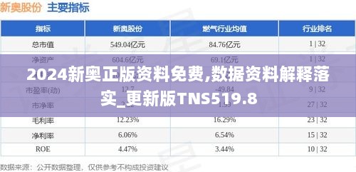 2024新奥正版资料免费,数据资料解释落实_更新版TNS519.8