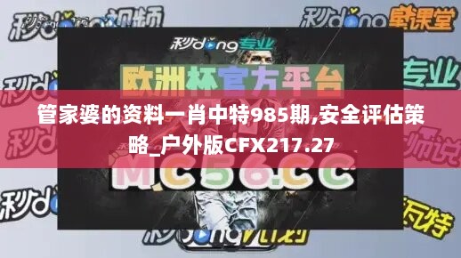 管家婆的资料一肖中特985期,安全评估策略_户外版CFX217.27