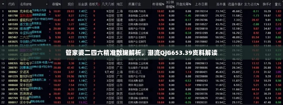 管家婆二四六精准数据解析，潮流QJG653.39资料解读