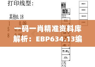 一码一肖精准资料库解析：EBP634.13编程版图库赏析