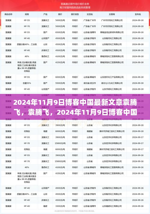 袁腾飞，博客中国2024年11月9日的重要人物