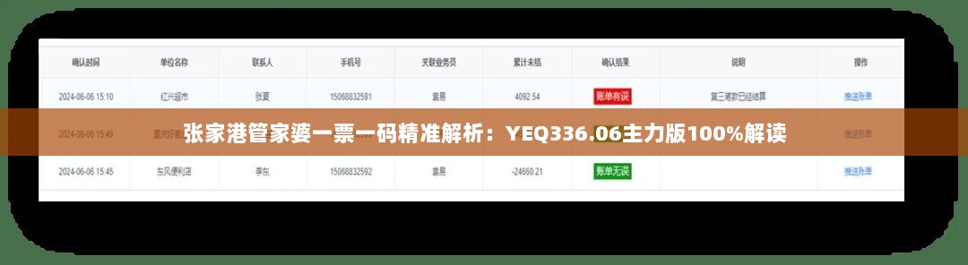 张家港管家婆一票一码精准解析：YEQ336.06主力版100%解读