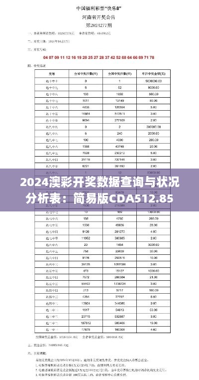 2024澳彩开奖数据查询与状况分析表：简易版CDA512.85