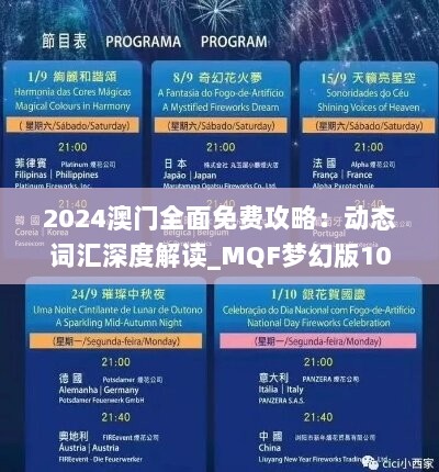 2024澳门全面免费攻略：动态词汇深度解读_MQF梦幻版100.47