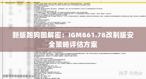 新版跑狗图解密：IGM861.78改制版安全策略评估方案