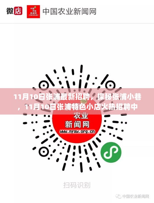 11月10日张浦小巷特色小店火热招聘，探秘张浦人才聚集地