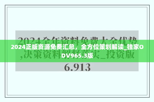 2024正版资源免费汇总，全方位策划解读_独家ODV965.3版