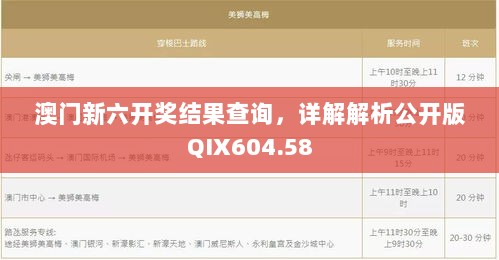 澳门新六开奖结果查询，详解解析公开版QIX604.58