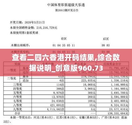 查看二四六香港开码结果,综合数据说明_创意版960.73