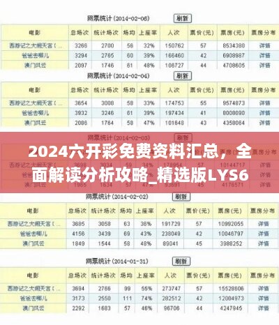 2024六开彩免费资料汇总，全面解读分析攻略_精选版LYS642.84