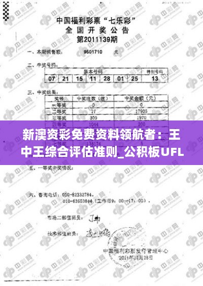 新澳资彩免费资料领航者：王中王综合评估准则_公积板UFL258.91