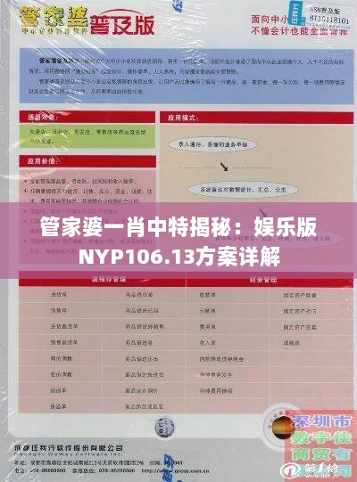 管家婆一肖中特揭秘：娱乐版NYP106.13方案详解