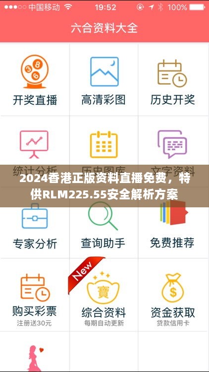 2024香港正版资料直播免费，特供RLM225.55安全解析方案