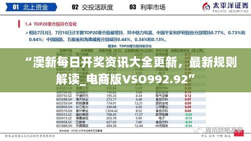 “澳新每日开奖资讯大全更新，最新规则解读_电商版VSO992.92”