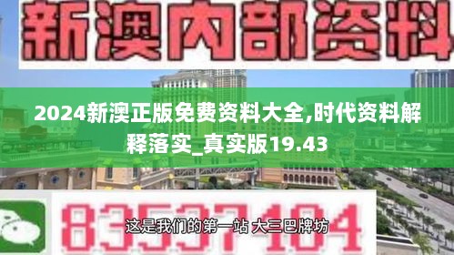 2024新澳正版免费资料大全,时代资料解释落实_真实版19.43