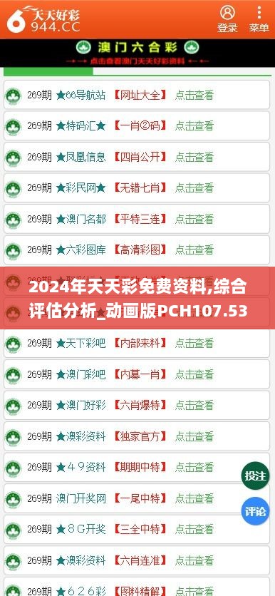 2024年天天彩免费资料,综合评估分析_动画版PCH107.53