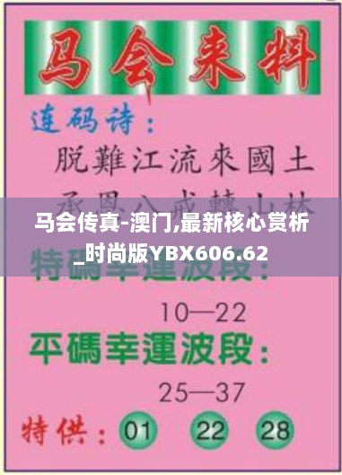 马会传真-澳门,最新核心赏析_时尚版YBX606.62