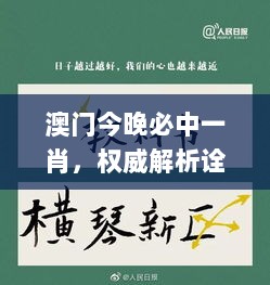 澳门今晚必中一肖，权威解析诠释_YKP380.32正版揭晓