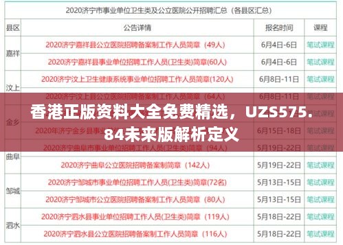 香港正版资料大全免费精选，UZS575.84未来版解析定义