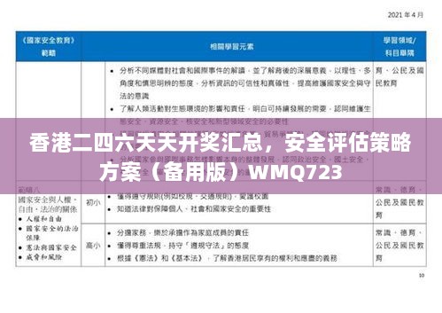 香港二四六天天开奖汇总，安全评估策略方案（备用版）WMQ723