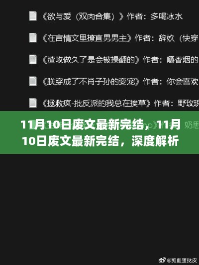 11月10日废文最新完结深度解析与探讨