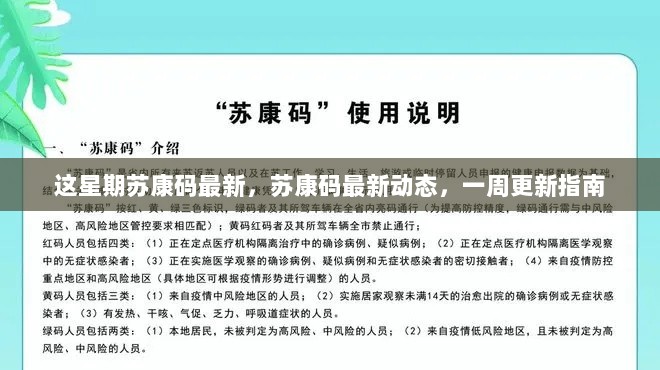 苏康码最新动态与一周更新指南