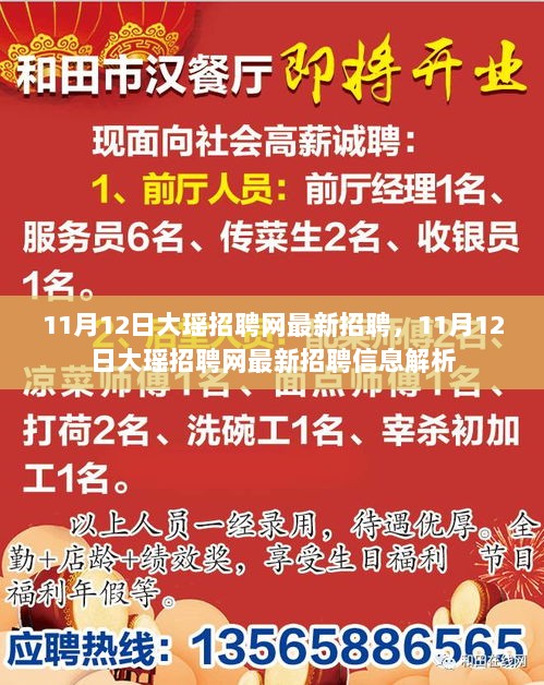 11月12日大瑶招聘网最新招聘信息解析与解读