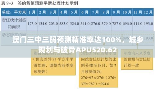 澳门三中三码预测精准率达100%，城乡规划与破骨APU520.62