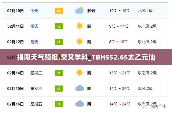 揭阳天气预报,交叉学科_TBH552.65太乙元仙