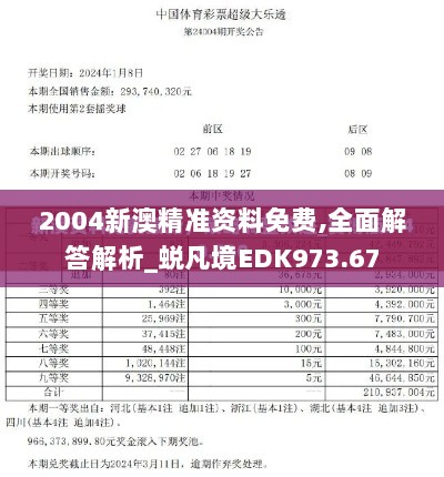 2004新澳精准资料免费,全面解答解析_蜕凡境EDK973.67