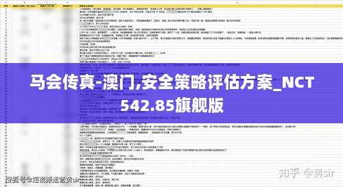 马会传真-澳门,安全策略评估方案_NCT542.85旗舰版