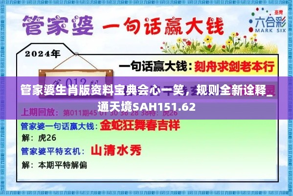 管家婆生肖版资料宝典会心一笑，规则全新诠释_通天境SAH151.62