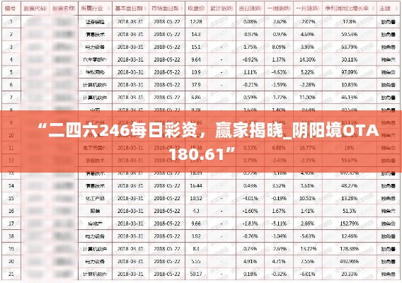 “二四六246每日彩资，赢家揭晓_阴阳境OTA180.61”